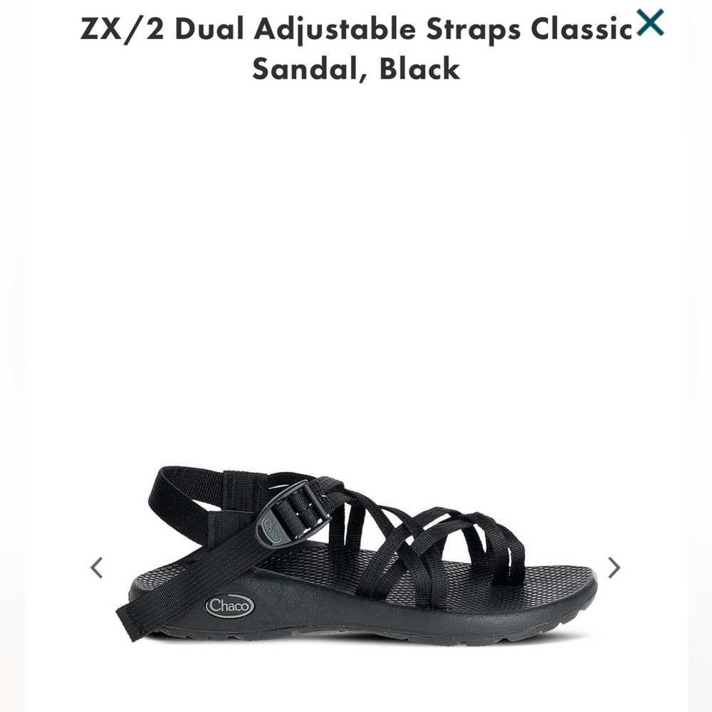 Chaco ZX/2 Dual Adjustable Straps Classic Sandal in Black